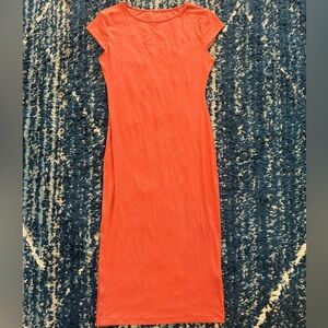 Rust/Orange midi bodycon dress